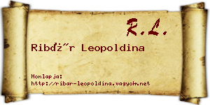 Ribár Leopoldina névjegykártya